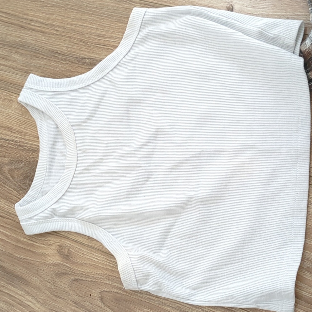 plain white tank top